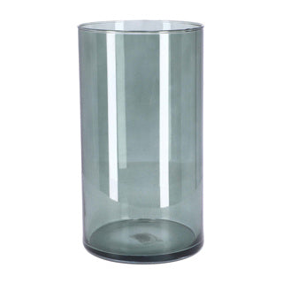 Afbeelding laden in galerijviewer, No brand vaas levi cylinder dark grey transp. h30 d16 | 2 stuks

