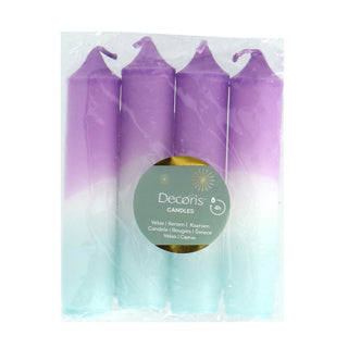 Afbeelding laden in galerijviewer, Dinerkaars per 4 dipdye pastelkleuren 5 assorti 11cm | 10 stuks
