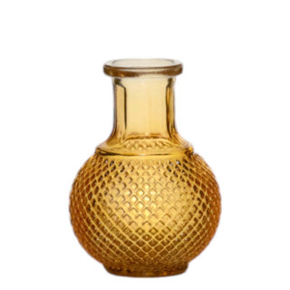Afbeelding laden in galerijviewer, Vaas sunny fles mini geel h11,5 d8,5 cm | 24 stuks
