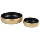 Schaal goud mat zwart 14,5 cm 2 assorti set van 2 | 4 stuks