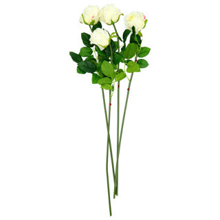 Afbeelding laden in galerijviewer, No brand kunstbloem rozentak creme 56 cm | 6 stuks
