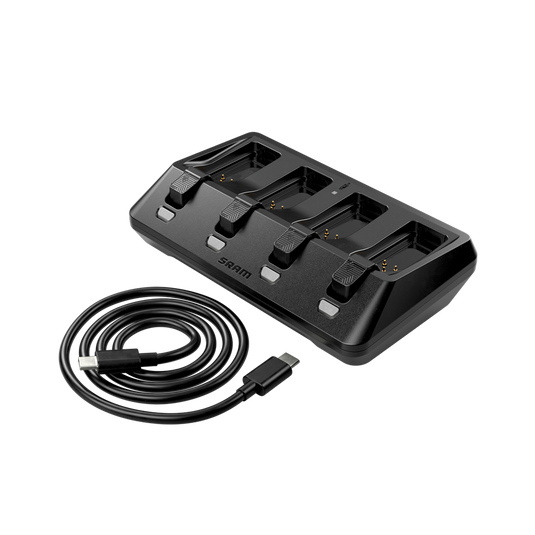 Sram batterijlader axs battery base charger 4-ports (including usb-c cord)