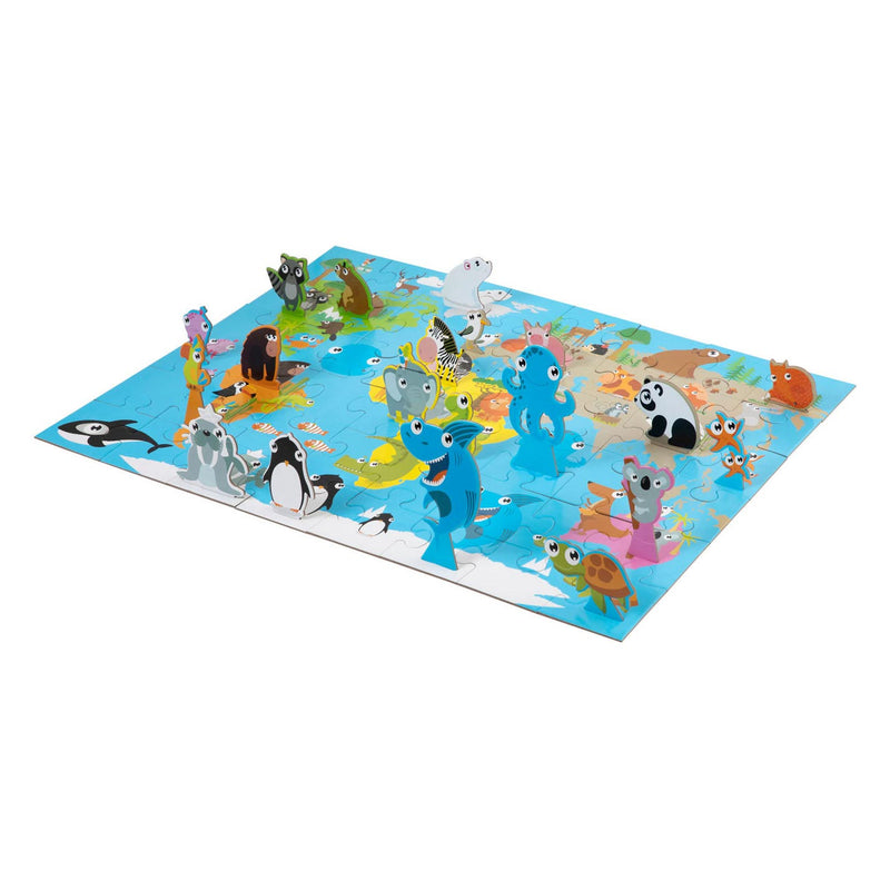 Afbeelding laden in galerijviewer, Grafix 3D-puzzel Dieren van de Wereld (40x50cm)
