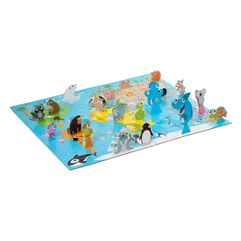 Afbeelding laden in galerijviewer, Grafix 3D-puzzel Dieren van de Wereld (40x50cm)
