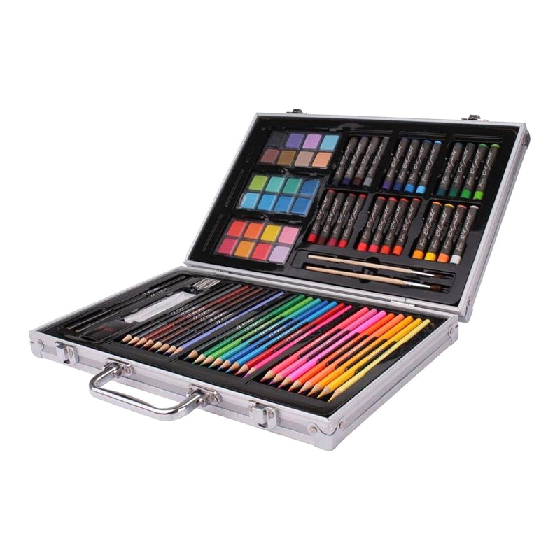 Afbeelding laden in galerijviewer, Creative Craft Group Luxe Metalen Kleurkoffer, 79dlg.
