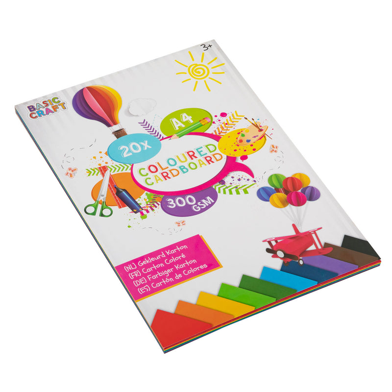 Afbeelding laden in galerijviewer, Creative craft group gekleurd karton a4 20 vellen, 300 gsm
