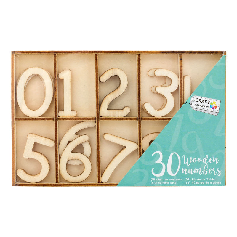 Afbeelding laden in galerijviewer, Creative craft group houten nummers, 30st.
