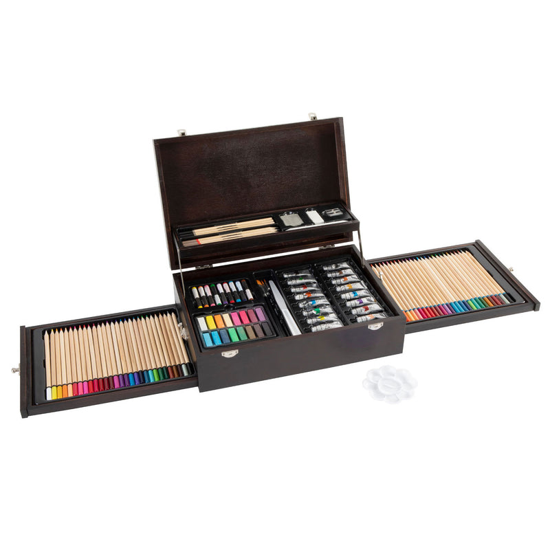 Afbeelding laden in galerijviewer, Creative craft group luxe houten creatief koffer, 115dlg.

