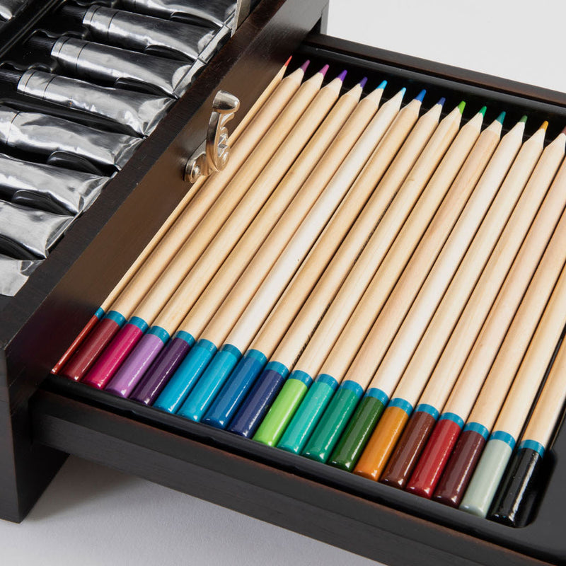 Afbeelding laden in galerijviewer, Creative craft group luxe houten creatief koffer, 115dlg.
