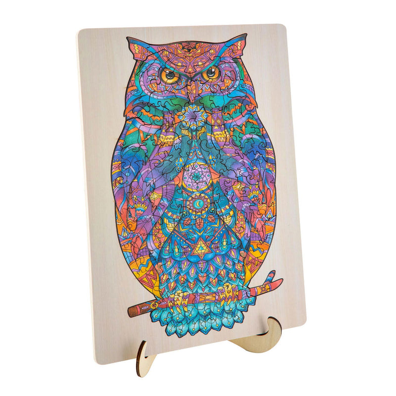 Afbeelding laden in galerijviewer, Creative Craft Group Unieke Houten Puzzel Uil, 130st.
