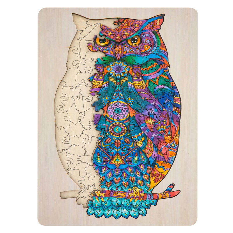 Afbeelding laden in galerijviewer, Creative Craft Group Unieke Houten Puzzel Uil, 130st.
