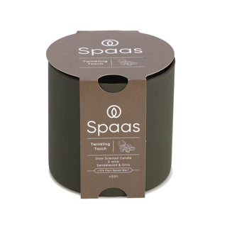 Spaas glow geurkaars 2-wiek 55u - twinkling touch | 3 stuks