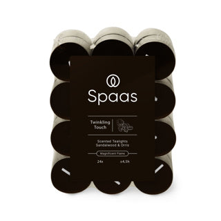 Spaas geurtheelichten blokverpakking x24 4,5u - twinkling touch | 5 stuks
