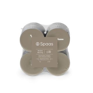 Spaas maxi geurtheelichten blokverpakking x8 10u - mindful morning | 4 stuks