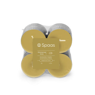 Spaas maxi geurtheelichten blokverpakking x8 10u - shimmering smile | 4 stuks