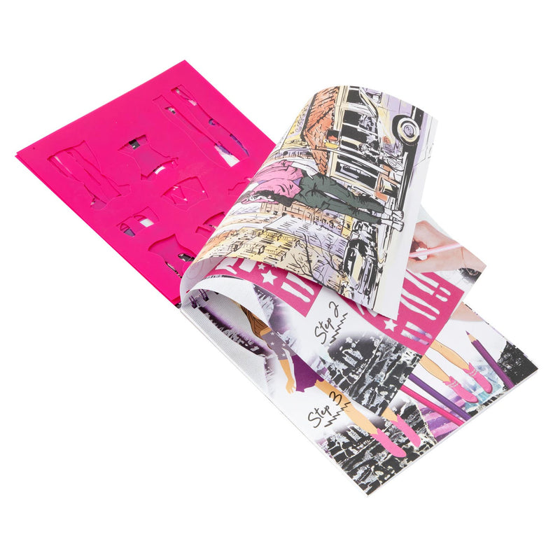 Afbeelding laden in galerijviewer, Grafix fashion design stickerboek + stencils
