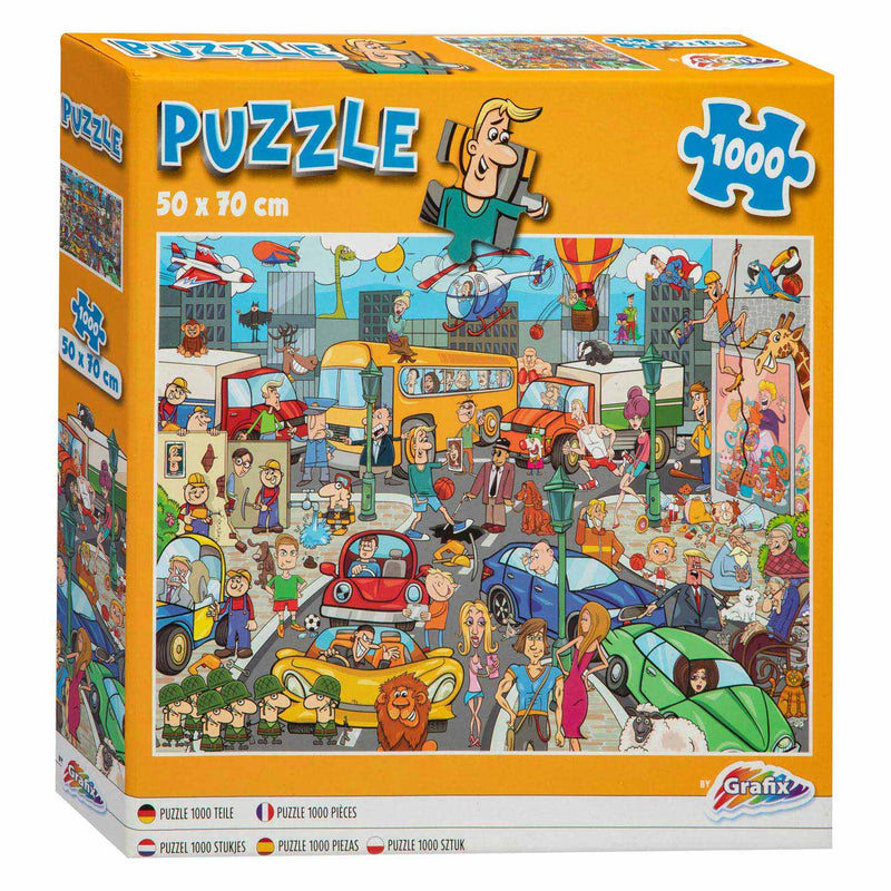 Afbeelding laden in galerijviewer, Grafix Legpuzzel Comic Verkeersdrukte, 1000st.
