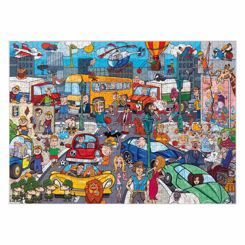 Afbeelding laden in galerijviewer, Grafix Legpuzzel Comic Verkeersdrukte, 1000st.
