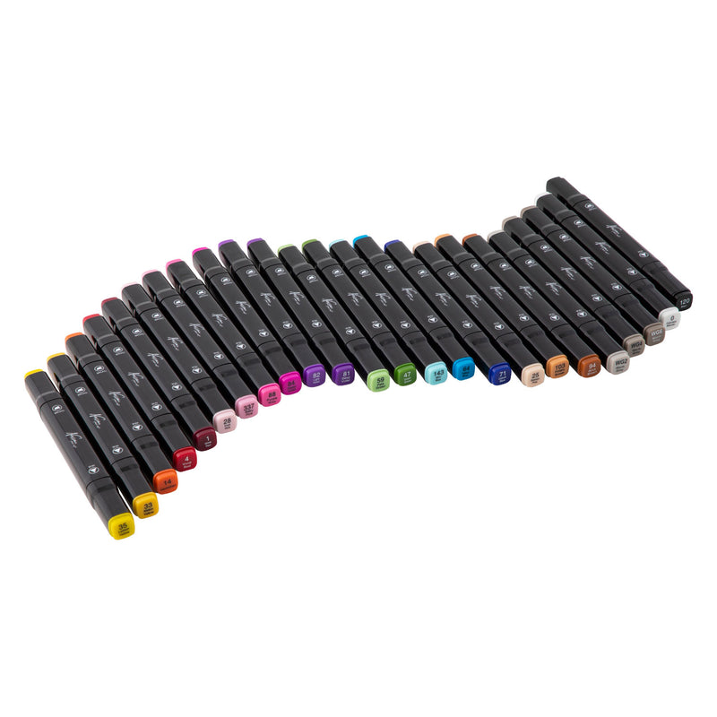 Afbeelding laden in galerijviewer, Nassau Fine Art Nassau Dual Tip Markers in Houten Koffer, 36st.
