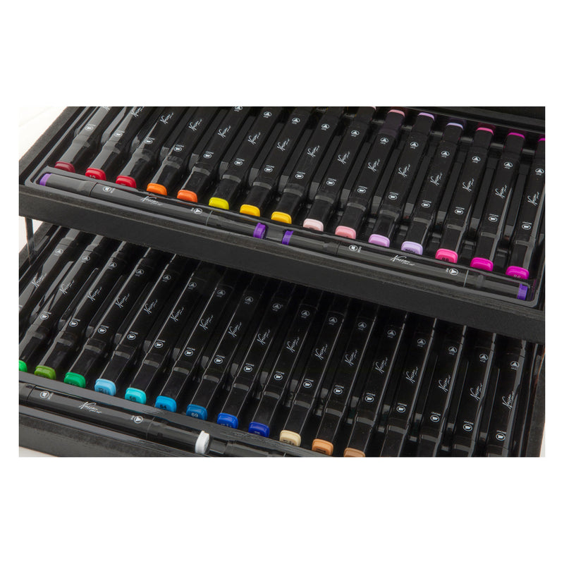 Afbeelding laden in galerijviewer, Nassau Fine Art Nassau Dual Tip Markers in Houten Koffer, 36st.
