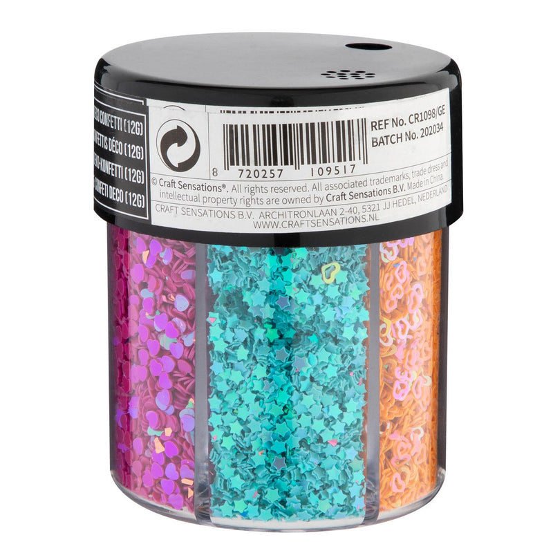 Afbeelding laden in galerijviewer, Creative Craft Group Decoratie Confetti in Pot, 6 Kleuren
