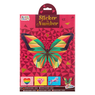 Grafix stickeren op nummer - vlinder