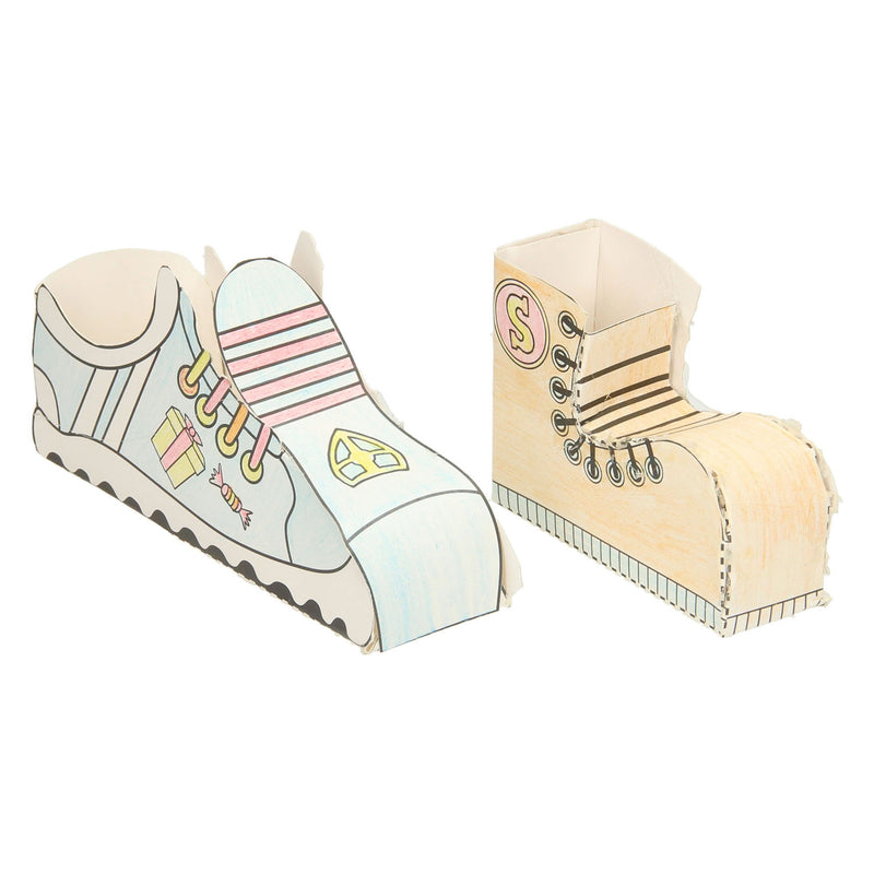 Afbeelding laden in galerijviewer, Grafix sinterklaas knutselset - maak je eigen schoen 4 designs + 4 potloden
