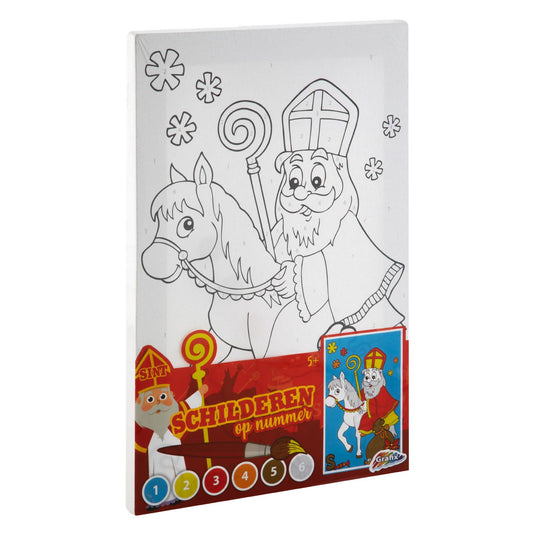 Grafix sinterklaas canvas schilderen op nummer