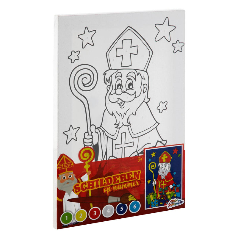 Afbeelding laden in galerijviewer, Grafix sinterklaas canvas schilderen op nummer

