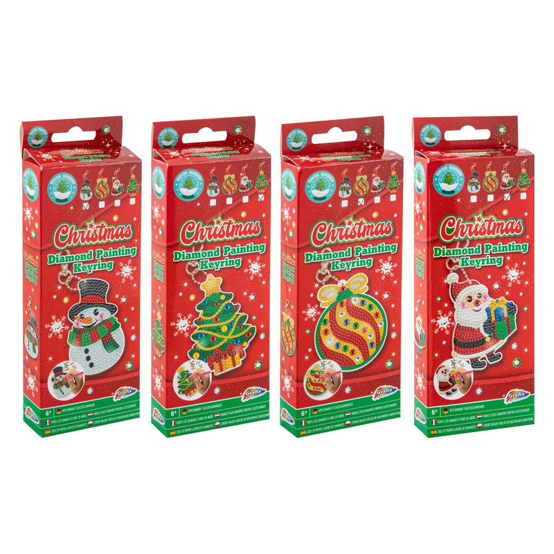 Afbeelding laden in galerijviewer, Grafix maak je eigen diamond painting sleutelhanger kerst
