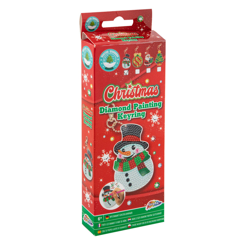 Afbeelding laden in galerijviewer, Grafix maak je eigen diamond painting sleutelhanger kerst
