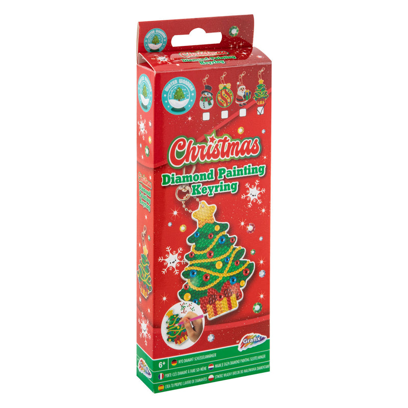Afbeelding laden in galerijviewer, Grafix maak je eigen diamond painting sleutelhanger kerst
