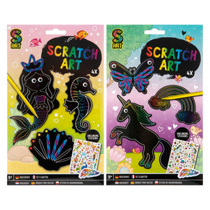 Creative craft group maak je eigen scratch art meisje