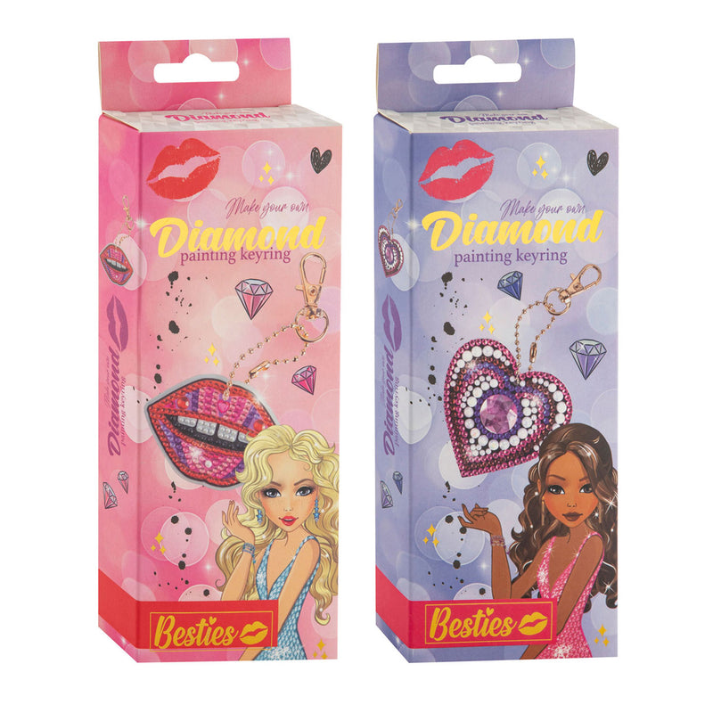 Afbeelding laden in galerijviewer, Besties diamond painting sleutelhanger maken

