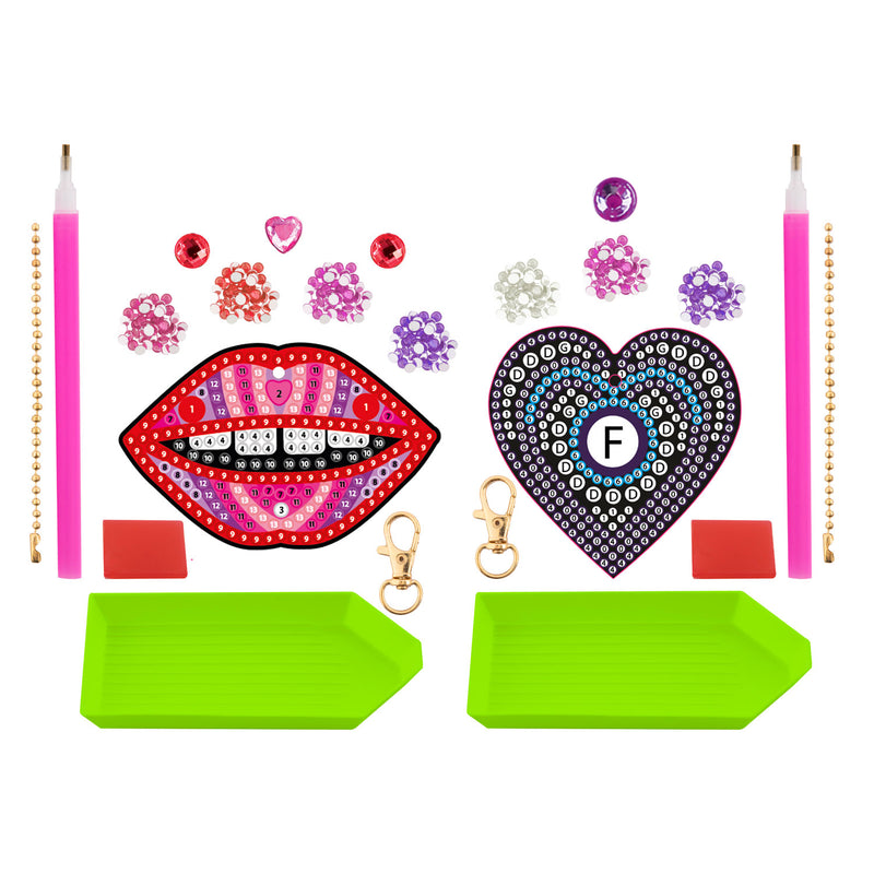 Afbeelding laden in galerijviewer, Besties diamond painting sleutelhanger maken
