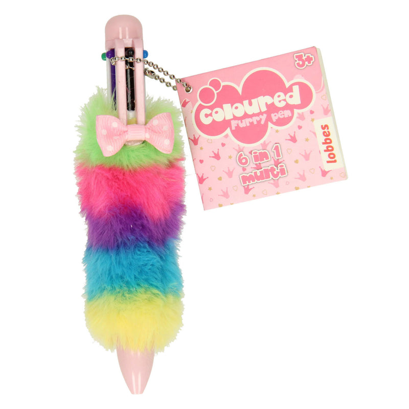 Afbeelding laden in galerijviewer, Grafix meerkleurenpen fluffy regenboog
