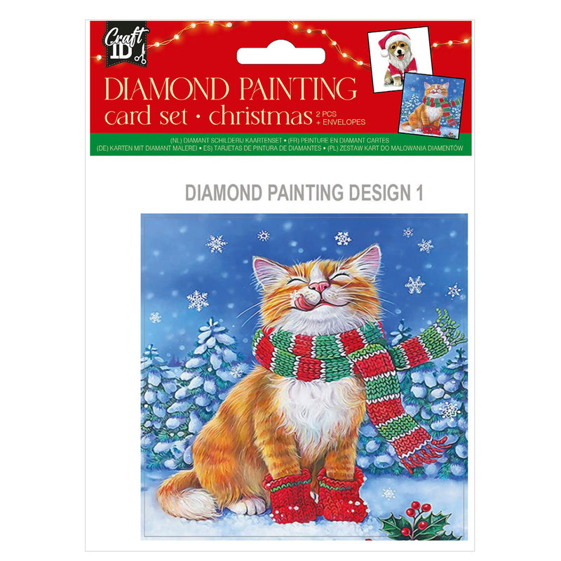 Afbeelding laden in galerijviewer, Grafix maak je eigen kerstkaarten diamond painting, 2st.

