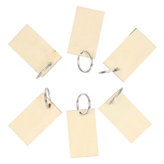 Lobbes houten sleutelhangers, 6st.