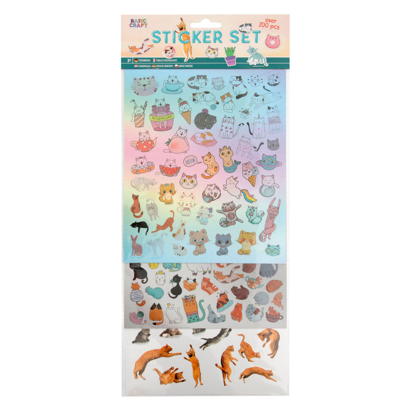 Afbeelding laden in galerijviewer, Creative craft group stickerset katten, 100st.

