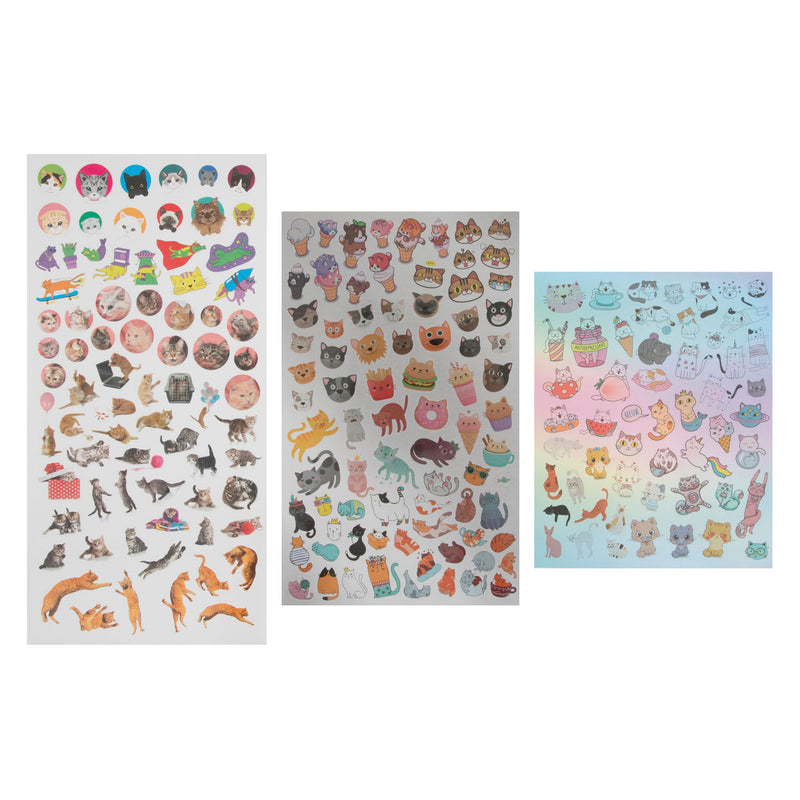 Afbeelding laden in galerijviewer, Creative craft group stickerset katten, 100st.
