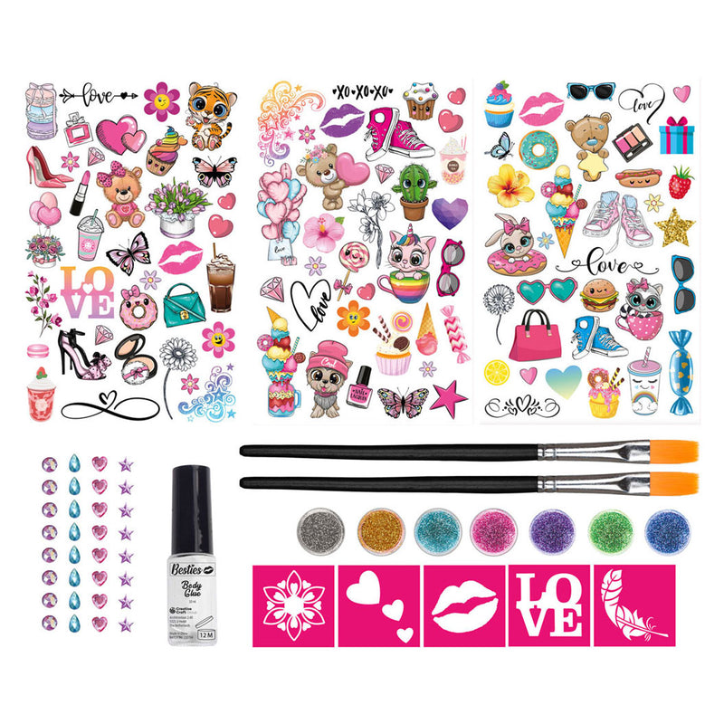 Afbeelding laden in galerijviewer, Besties glitter tattoo set

