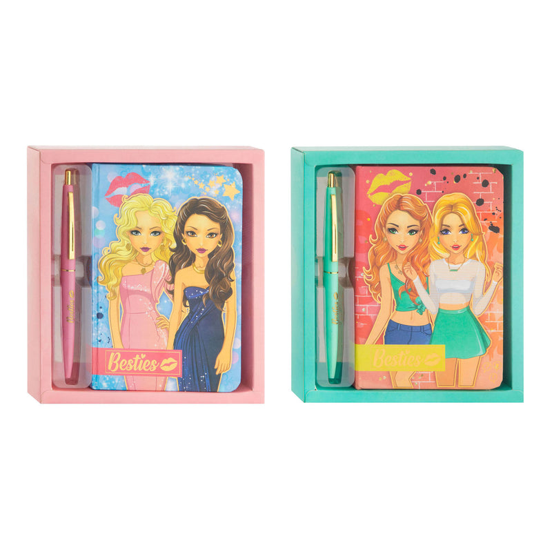 Afbeelding laden in galerijviewer, Besties notitieboek met balpen
