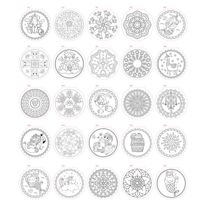 Afbeelding laden in galerijviewer, Creative craft group mandala kleurboek, 25 kleurplaten
