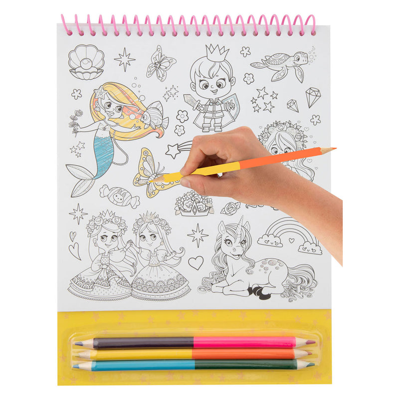 Afbeelding laden in galerijviewer, Creative craft group kleur je eigen stickers met kleurpotloden - fantasiewereld, 250st.
