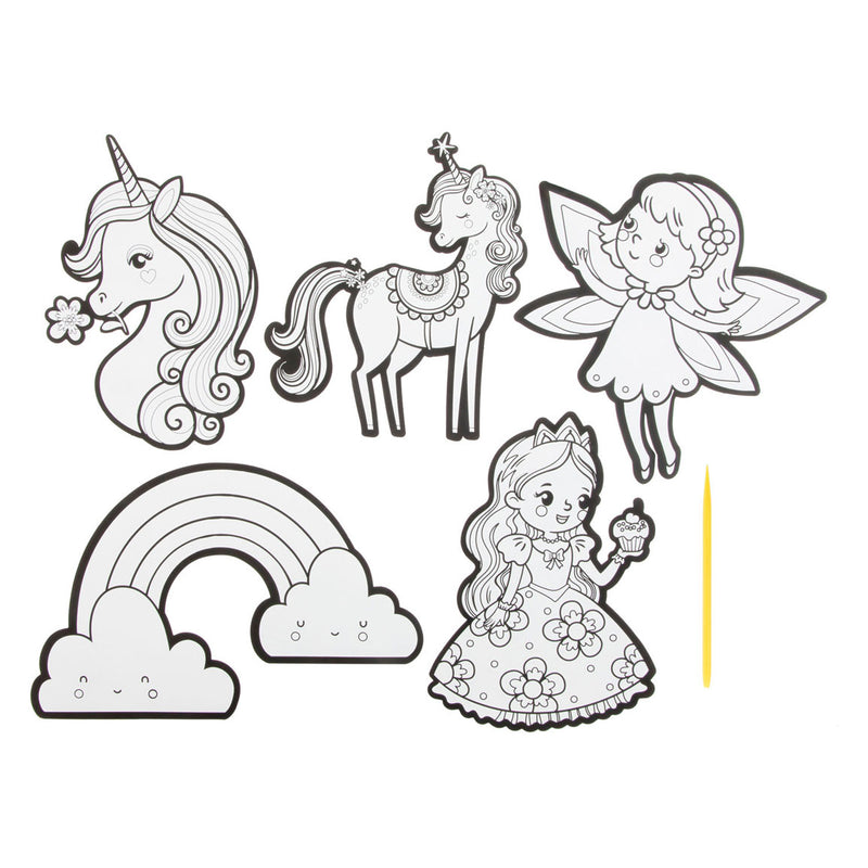 Afbeelding laden in galerijviewer, Grafix kraskunst stickers - fantasiewereld, 6dlg.

