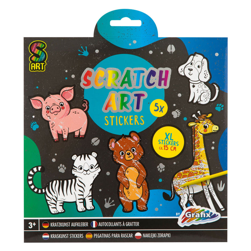 Afbeelding laden in galerijviewer, Creative craft group kraskunst stickers - dieren, 6dlg.
