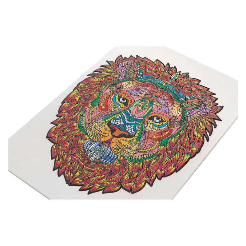 Afbeelding laden in galerijviewer, Moxy houten puzzel leeuw 140 stukjes 30x22cm
