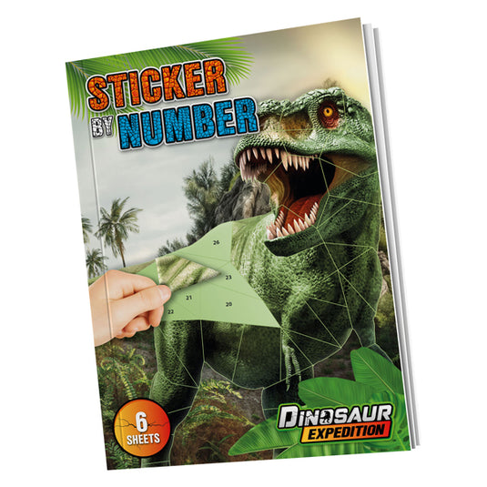 Creative craft group dino stickeren op nummer