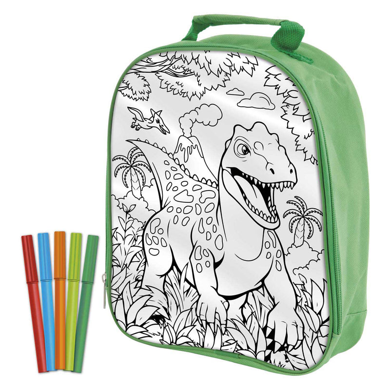 Afbeelding laden in galerijviewer, Creative craft group dino kleur je eigen tas met stiften
