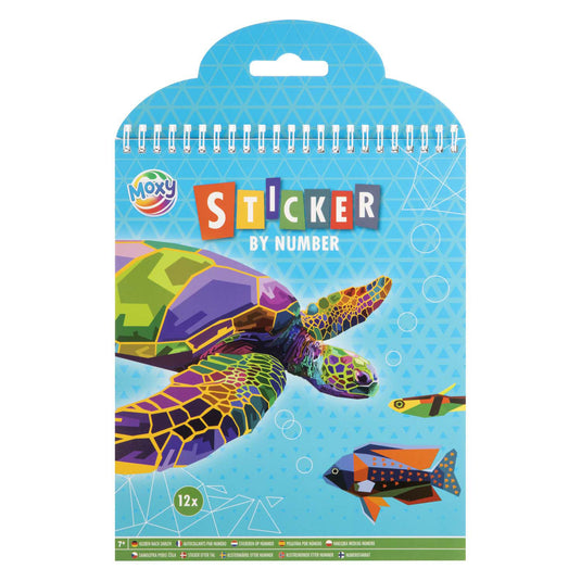 Creative craft group stickeren op nummer dieren